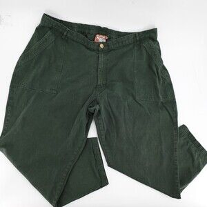 Big Bud Press Pants Mens 3XL Green Relaxed Pencil Pants Elastic Waist